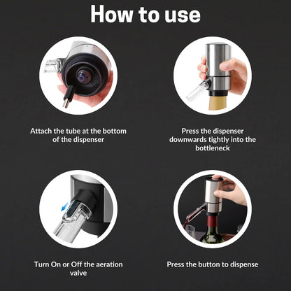 DomSupplies™ Electric Wine Aerator and Dispenser