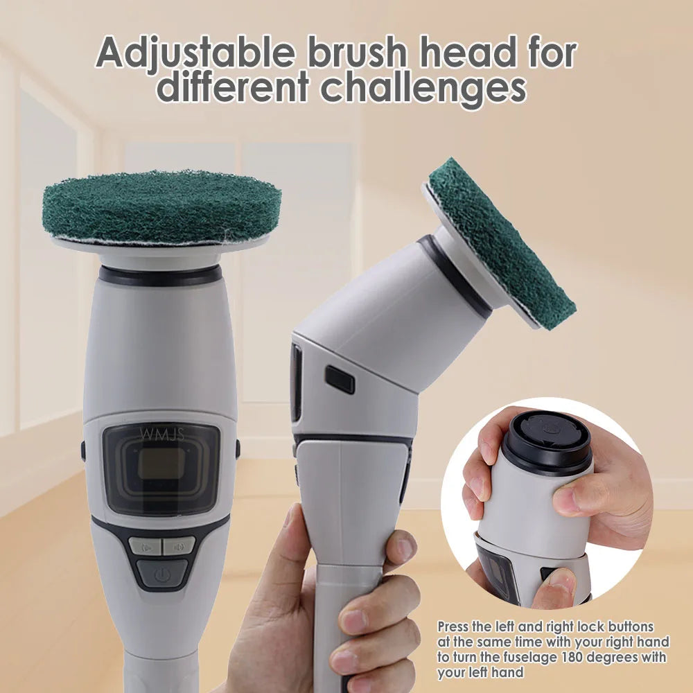 DomSupplies™ 10 in-1 Household Cleaning Brush Multifunctional Electric Cleaning Brush