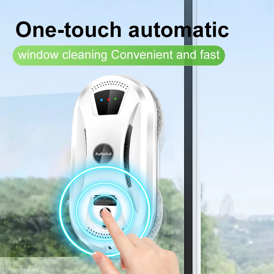 DomSupplies™ Ultra Thin Window Robot | Automatic Cleaning with Sensors & Water Spray or Loose Pads