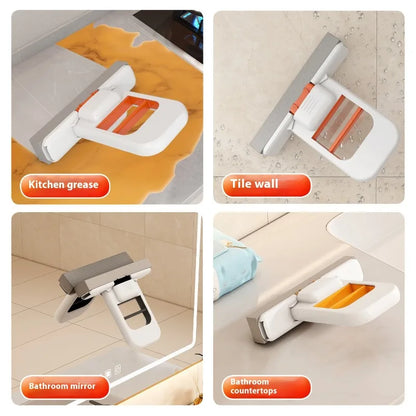 Multifunctional Mini Handheld Mop Mini Sponge Mop Mini Portable Hand-free Wash Mops for Desktop  Bathroom Kitchen Car Cleaning