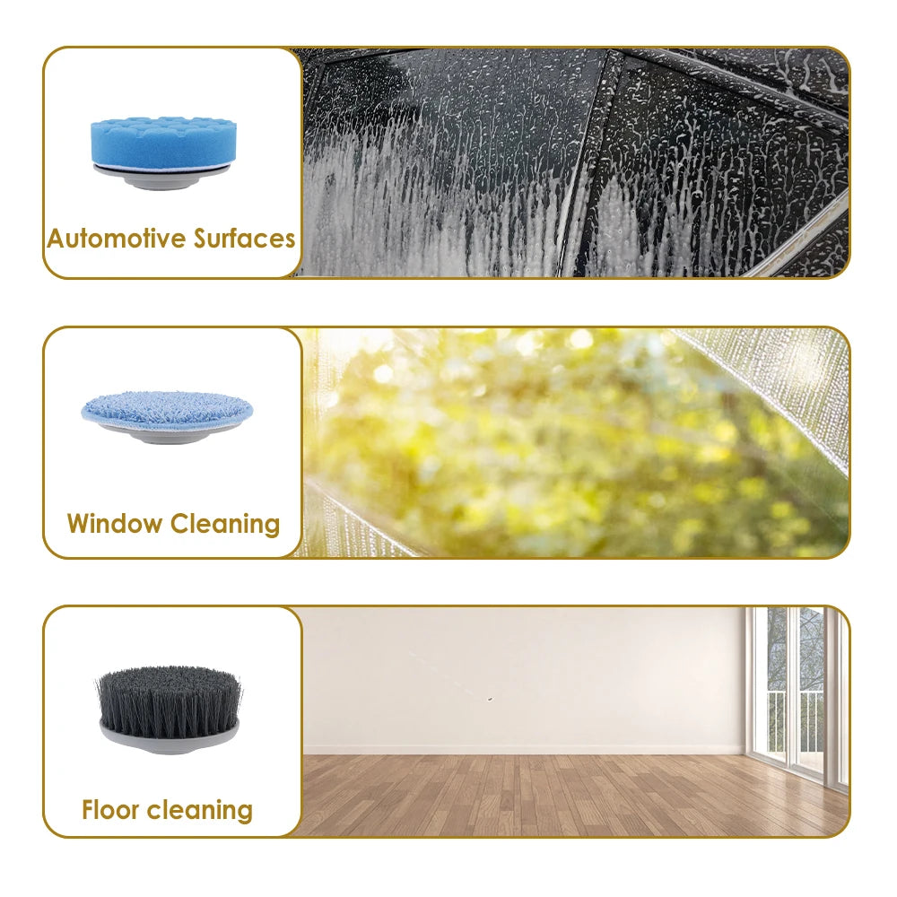DomSupplies™ 10 in-1 Household Cleaning Brush Multifunctional Electric Cleaning Brush