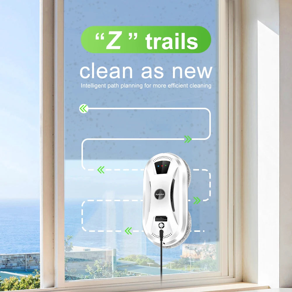 DomSupplies™ Ultra Thin Window Robot | Automatic Cleaning with Sensors & Water Spray or Loose Pads