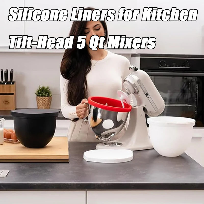 Silicone Stand Mixer Bowl Liners, Silicone Liners Tilt-Head 5 Qt Mixers – Kitchen Mixer Attachments & Accessories