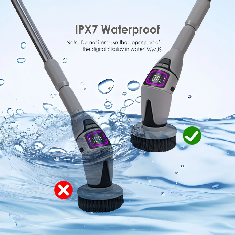 DomSupplies™ 10 in-1 Household Cleaning Brush Multifunctional Electric Cleaning Brush