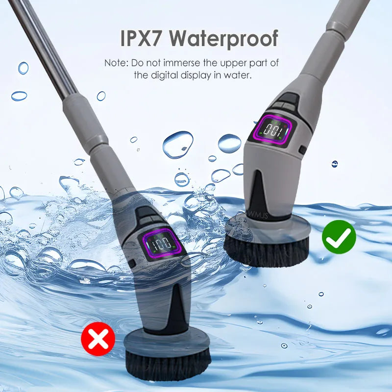 DomSupplies™ 10 in-1 Household Cleaning Brush Multifunctional Electric Cleaning Brush