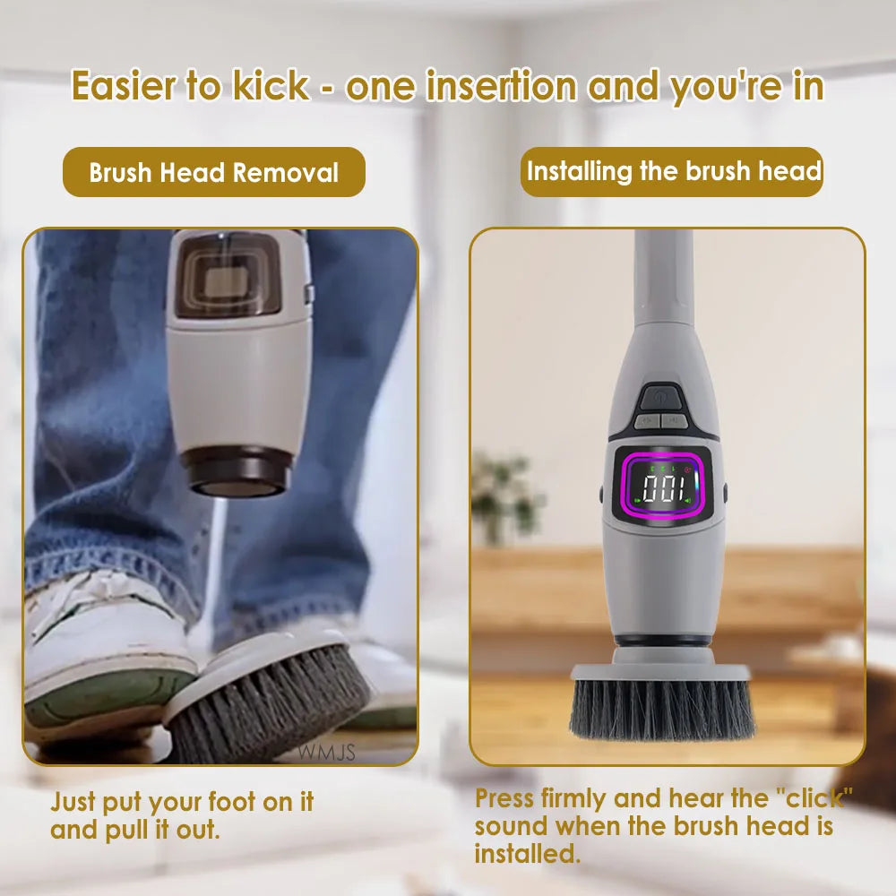 DomSupplies™ 10 in-1 Household Cleaning Brush Multifunctional Electric Cleaning Brush