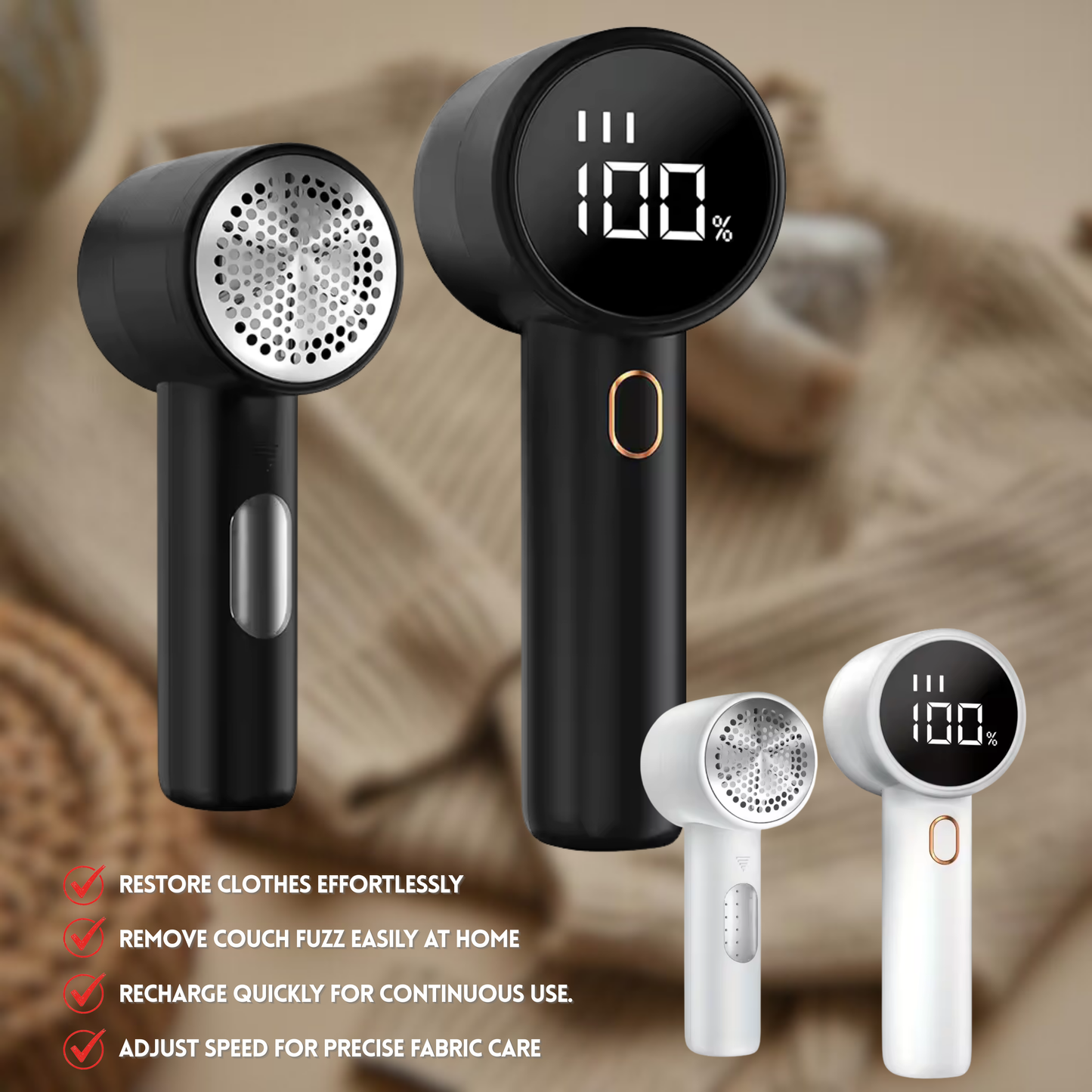 DomSupplies™ Electric Fabric Shaver & Lint Remover